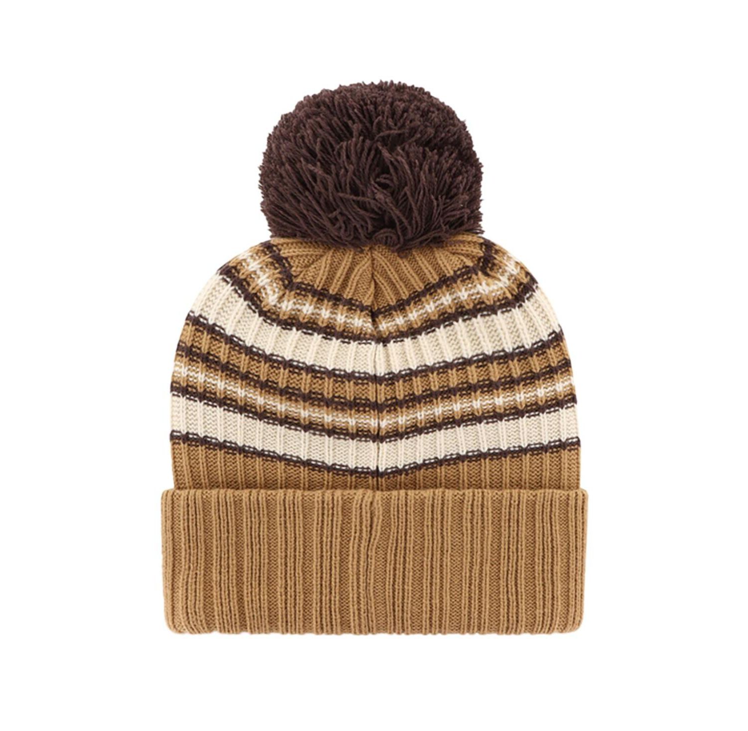Women's Brown Dallas Cowboys Espresso Cuffed with Pom Knit Hat