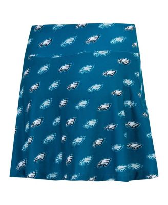 Concepts Спортивная женская темно-зеленая футболка Philadelphia Eagles Record из трикотажа для сна с принтом по всей длине.