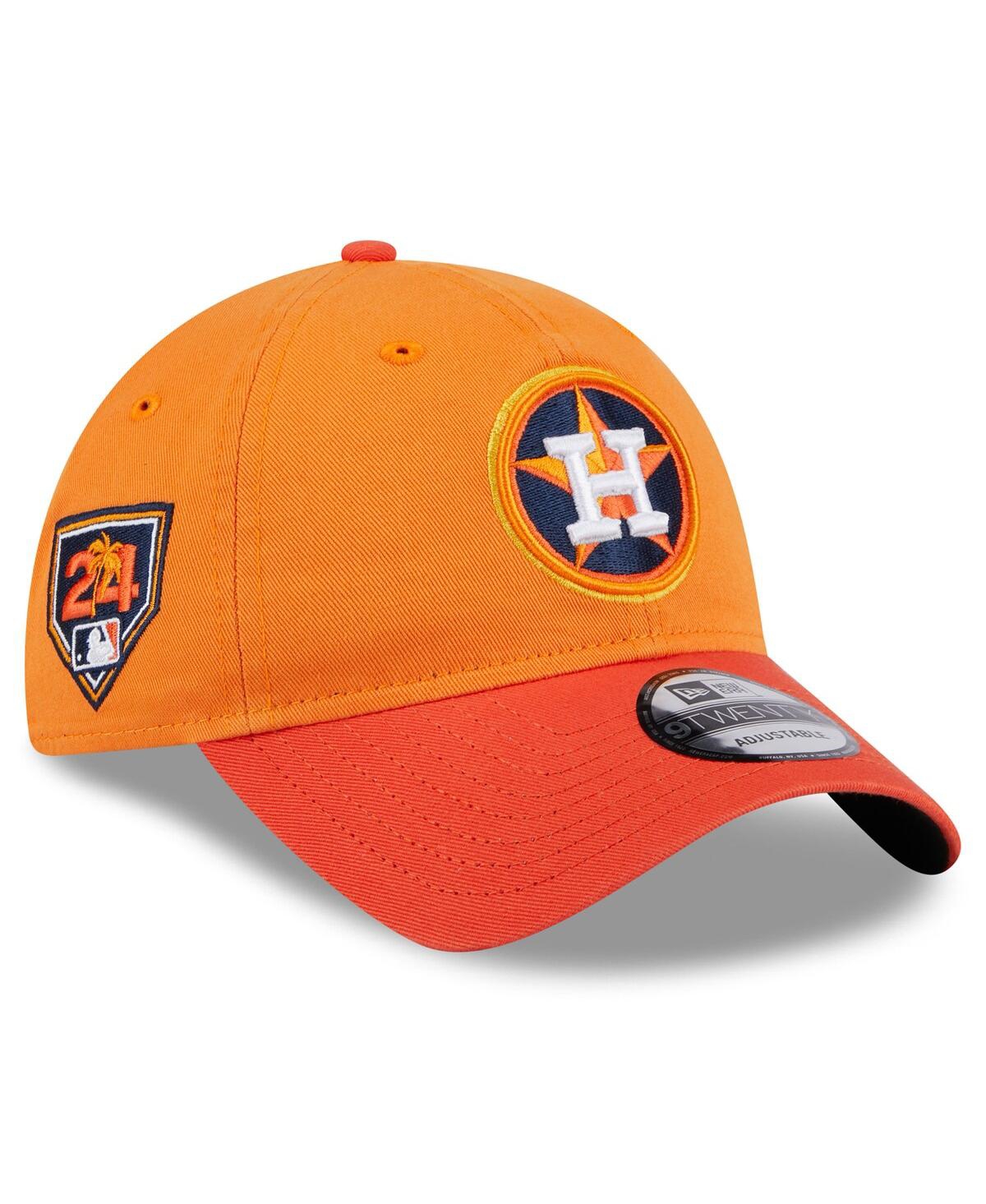 New Era Men's Orange Houston Astros 2024 Spring Training 9twenty Adjustable Hat In Orange