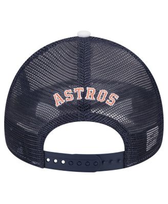 Мужская белая / темно-синяя шапка Houston Astros Spring Training Circle из пенопласта с А-образной оправой New Era, регулируемая для дальнобойщика на 9 лет