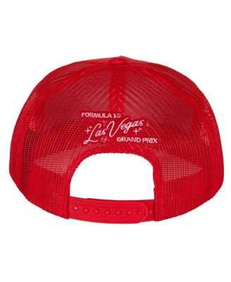 Мужская красная кепка дальнобойщика Insomniac Формулы-1 2024 Гран-при Лас-Вегаса из сетки Snapback