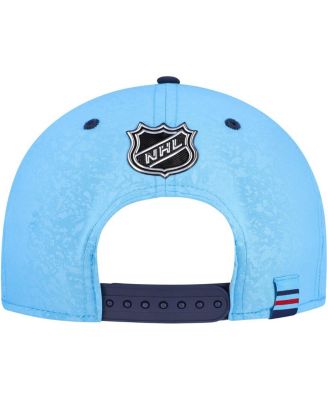 Мужская бейсболка Fanatics светло-синего/темно-синего цвета Winnipeg Jets Authentic Pro Rink Snapback