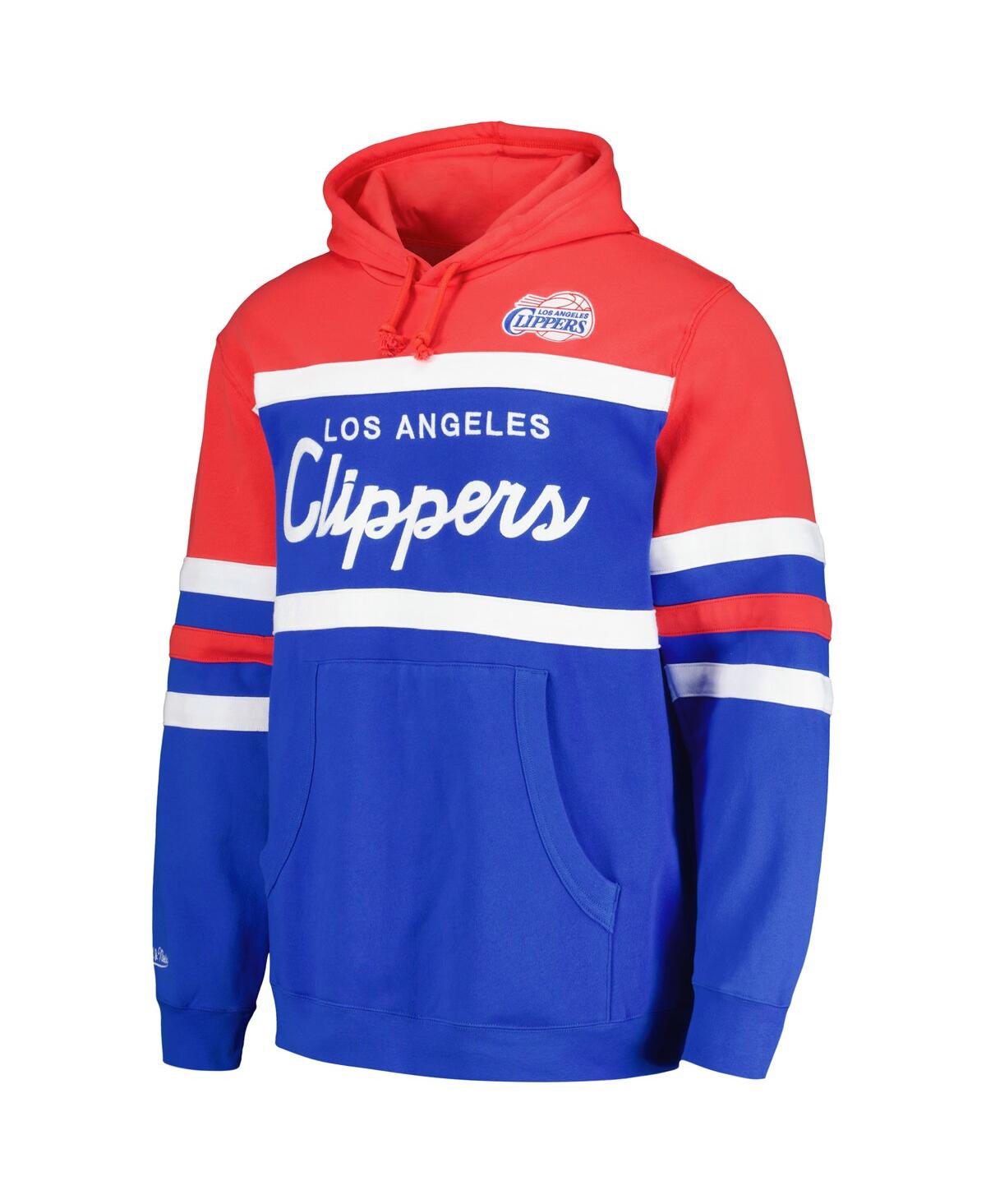 Mitchell & Ness Men's Royal/red La Clippers Head Coach Pullover Hoodie In Royal,red