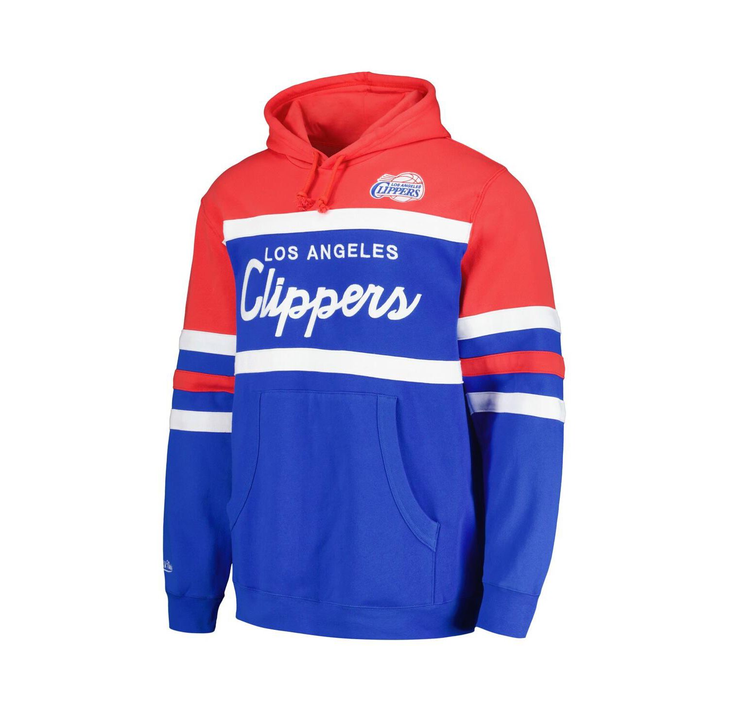 Men's Royal/Red LA Clippers Head Coach Pullover Hoodie