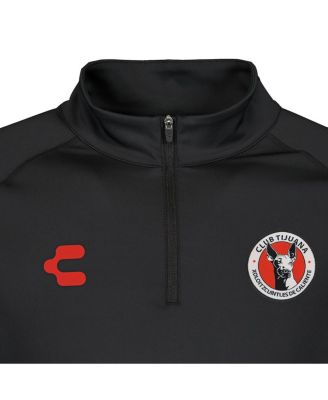 Мужская черная толстовка-пуловер Charly Club Tijuana 2024/25 с застежкой-молнией на четверть