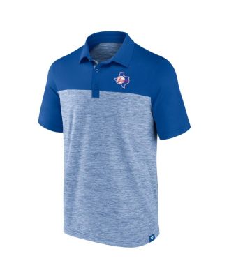 Мужская рубашка поло Fanatics Royal Texas Rangers от Fanatics - настоящая классика для заядлых фанатов