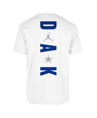 Мужская футболка Jordan с вертикальным рисунком Dak Prescott White Dallas Cowboys от Jordan.