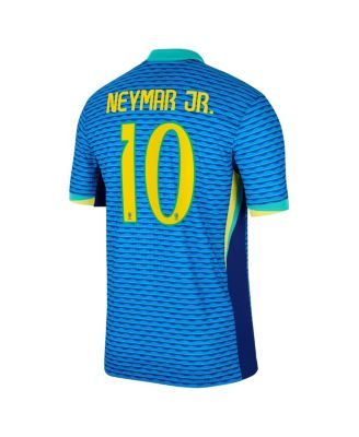 Мужская футболка Nike Neymar Jr. Blue с изображением Неймара-младшего в составе национальной сборной Бразилии на выездном матче 2024 года с аутентичным игроком