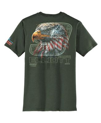 Мужская футболка Olive Chase Elliott Eagle из коллекции Hendrick Motorsports Team Collection