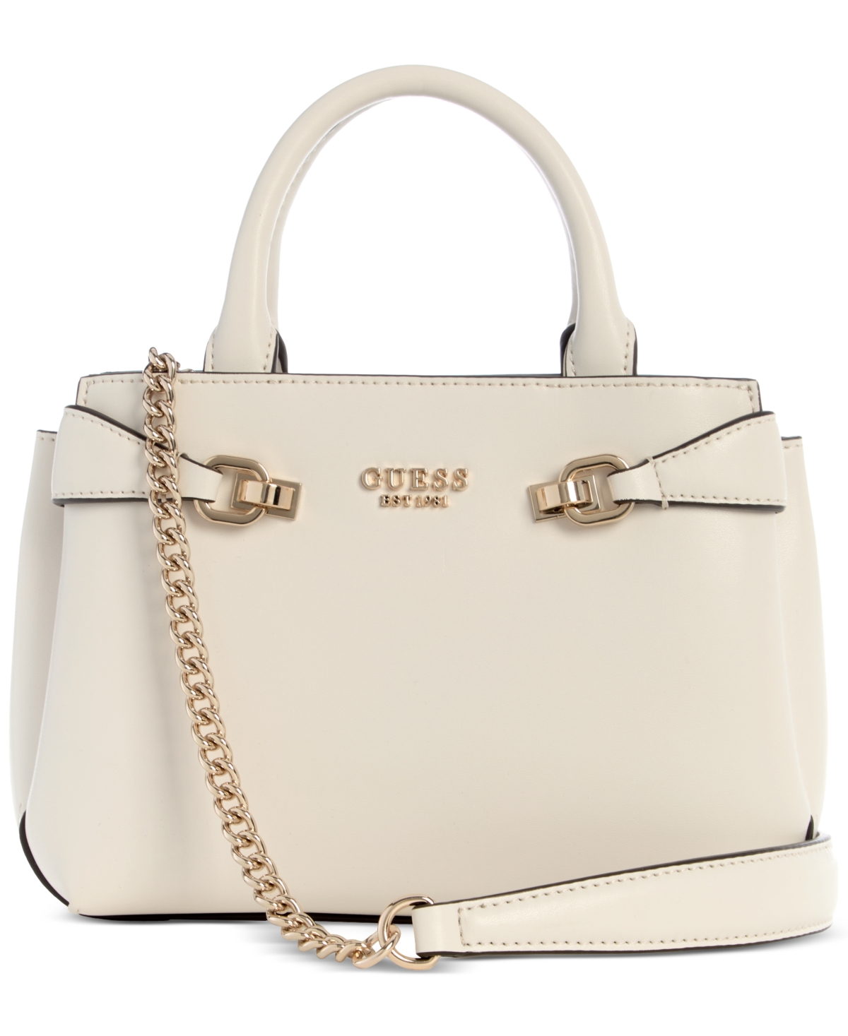 Guess Lorelei Mini Satchel Bag In Bone