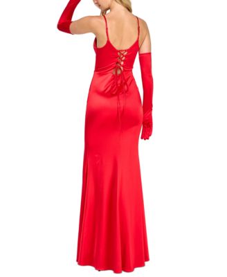 Атласное корсетное платье и перчатки Crystal Doll Juniors