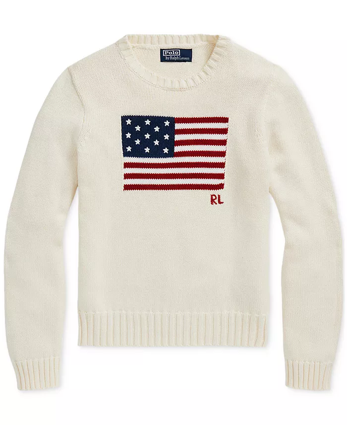 Women's Flag Cotton Crew Neck Sweater - thumbnail 6