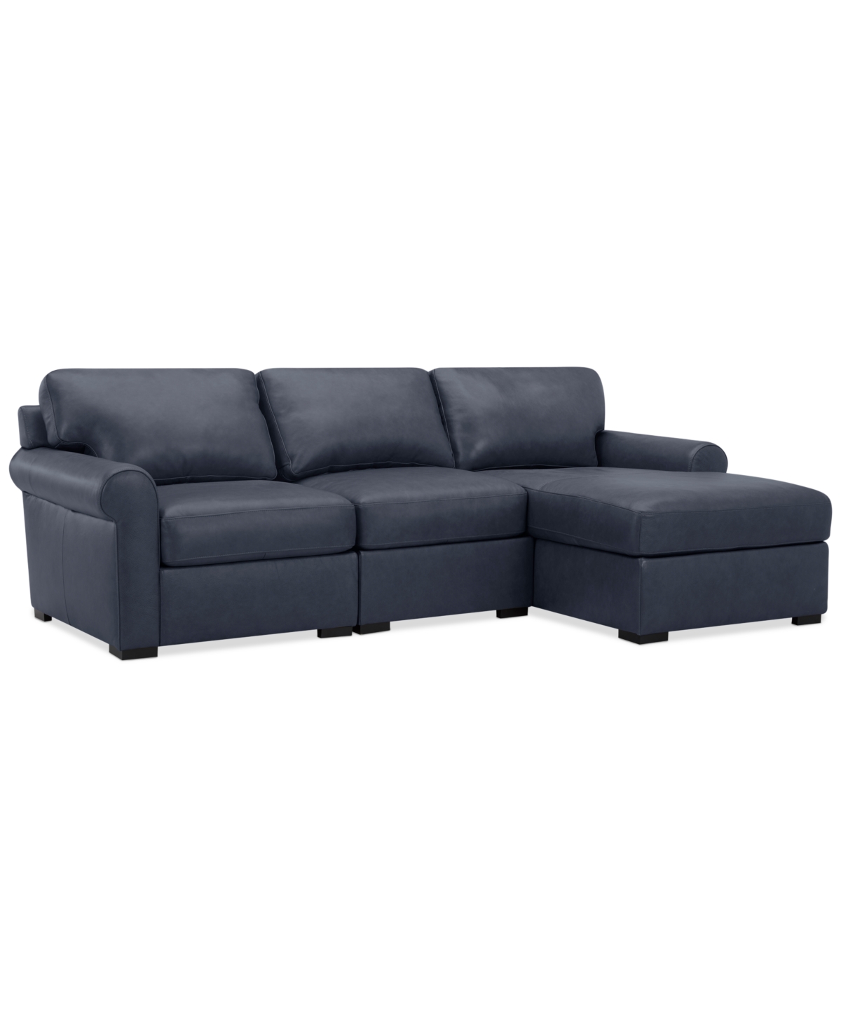 Macy's Radley 3-pc. Leather Modular Chaise Sectional, Created For