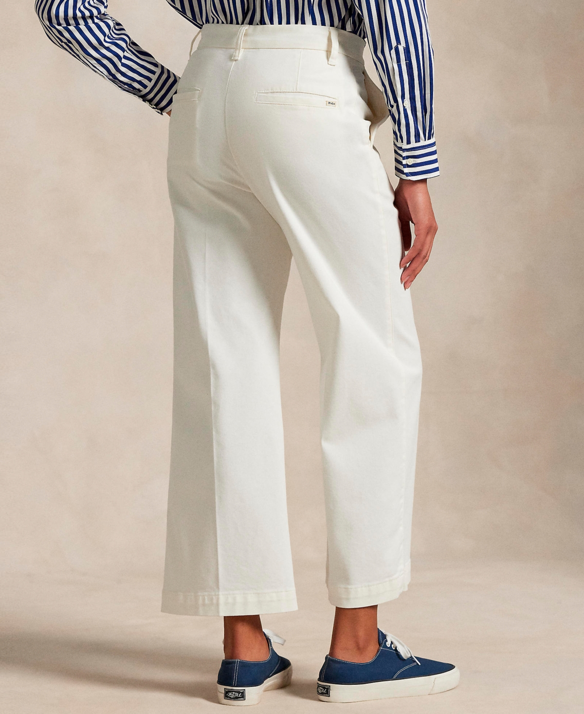 Polo Ralph Lauren Women's Chino Wide-leg Pants In Warm White