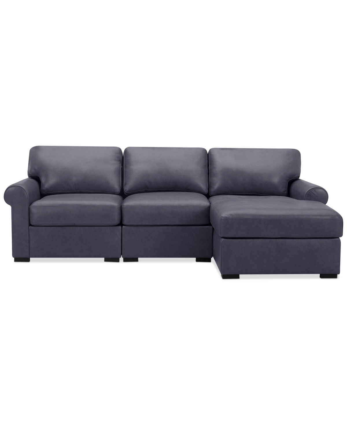 Macy's Radley 3-pc. Leather Modular Chaise Sectional, Created For