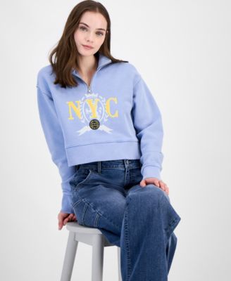 Женская университетская толстовка Tommy Jeans на молнии до половины длины