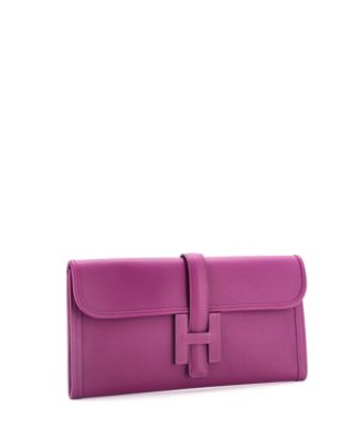 Бывший в употреблении клатч HERMES 29 Jige Elan Evercolor
