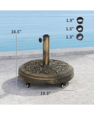 Patio Umbrella Base, 46 lbs Umbrella Sd with Wheels,