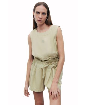 Women's Crop Top with Printed Detail