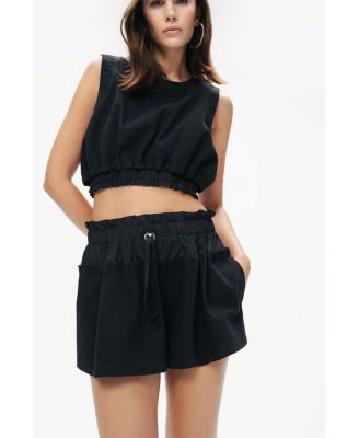 Women's Crop Top with Printed Detail