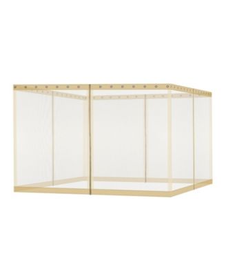 Universal 10 x 13 ft. Gazebo Replacement Mosquito Netting Screen 4-Panel Sidewalls with Double Zipper (Only Netting)