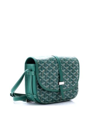 Бывшая в употреблении сумка-мессенджер Goyard PM Belvedere II из холщовой ткани с покрытием