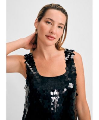 Женское платье-майка с пайетками от Isaac Mizrahi