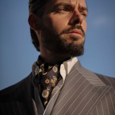 Elizabetta Men's Gilded Keeper - шелковый мужской галстук в стиле Аскот