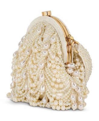 Женский романтический клатч-сумочка с жемчугом Dottie 