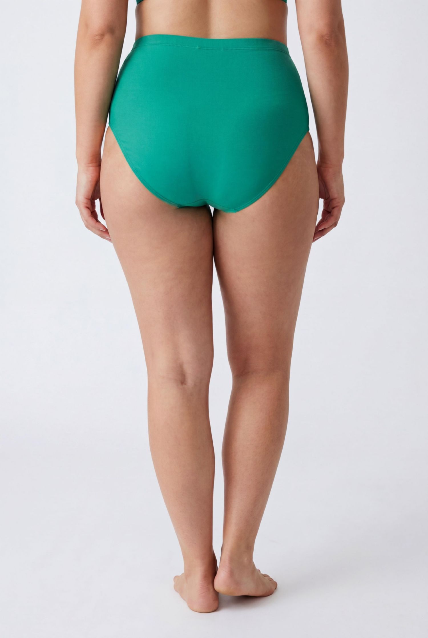 Women's Shirred High Waist Tummy Control Swim Brief
