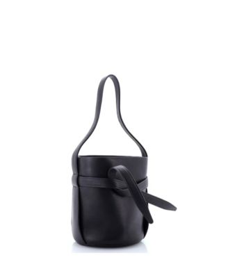 Кожаная сумка-ведро The Row Mini Leo, бывшая в употреблении