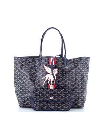 Бывшая в употреблении сумка Goyard PM Saint Louis Tote с принтом на холсте с покрытием