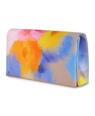 Женский клатч Laynee с цветочным акварельным принтом и клапаном