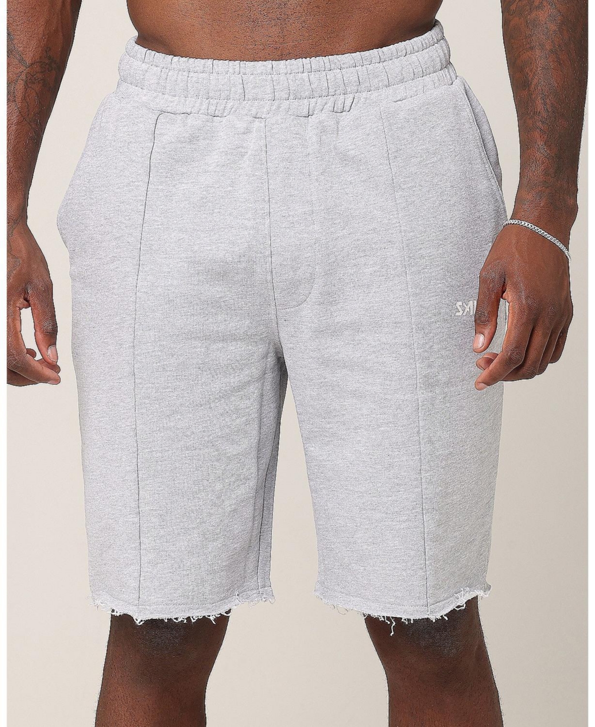 Men's Baggy 90's Sweat Shorts - Light grey marle