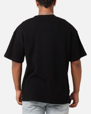 Men's Waffle T-Shirt, S, Black