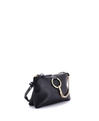 Бывшая в употреблении кожаная сумка Chloe Small Faye через плечо на молнии