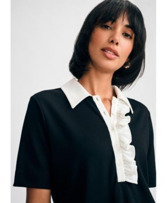 Женское платье-рубашка с оборками от Isaac Mizrahi