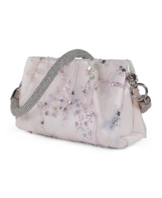 Женский кружевной клатч-сумочка с цветочным рисунком цвета морской волны