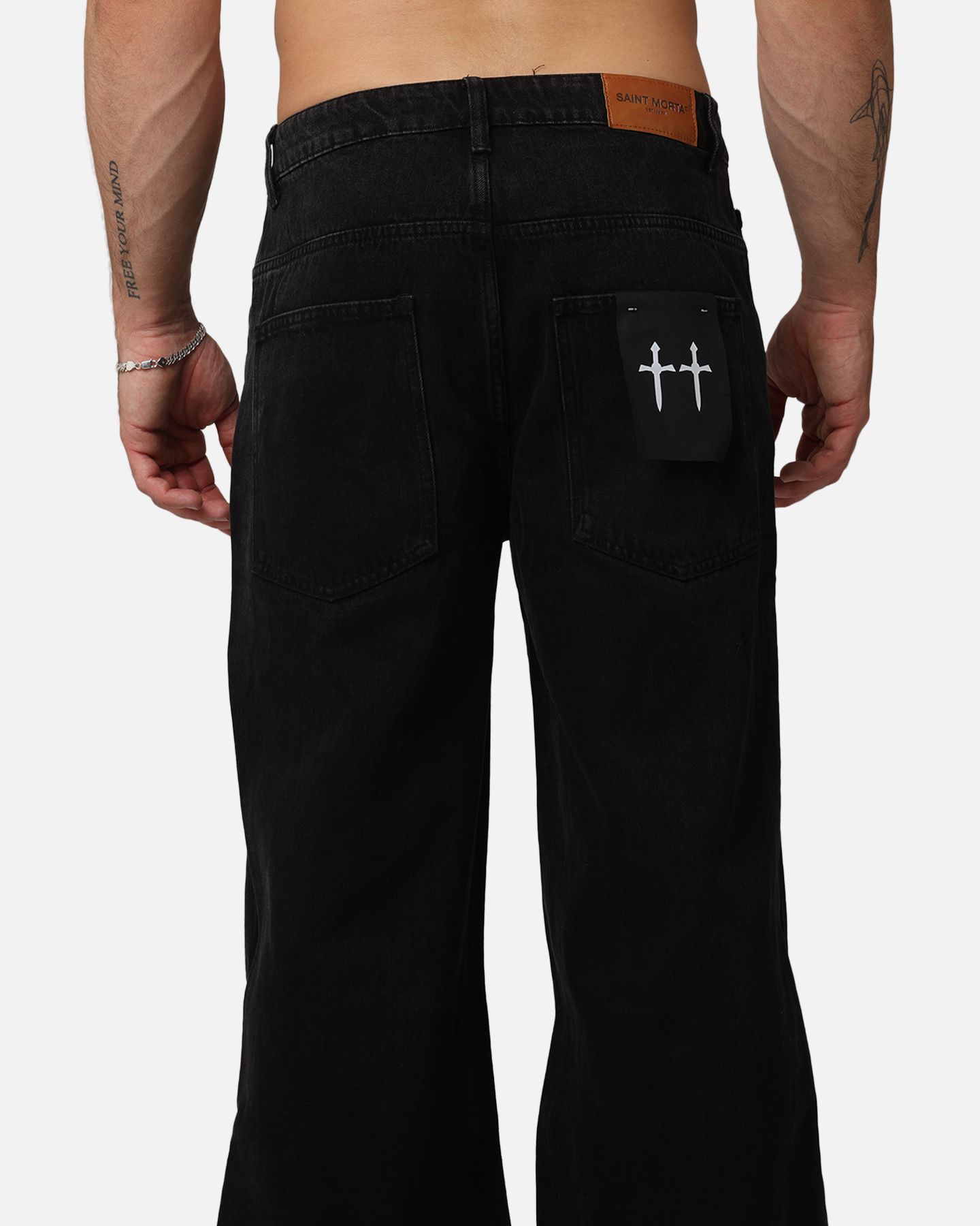 Мужские джинсы SAINT MORTA Covert Amplus, цвет: Чёрный теневой — фото 3