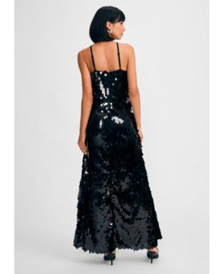 Женское платье-пайетка на бретельках от Isaac Mizrahi