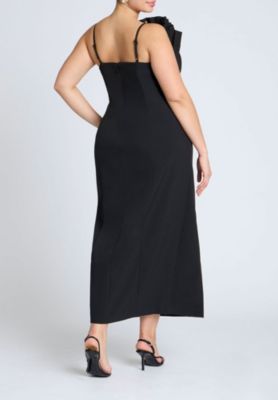 Плиссированное платье с оборками-веерами ELOQUII Plus размера плюс