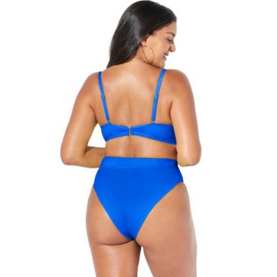 Купальники для всех, Плюс Размер, Бикини-топ с завязками спереди