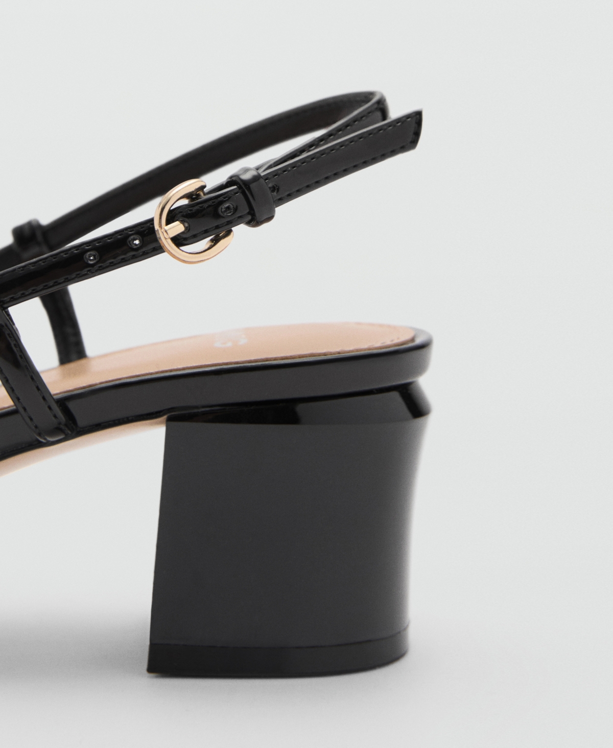 Mango Heeled Shoes With Link Detail Black In Black