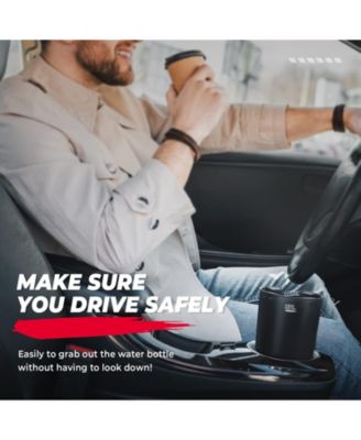 Универсальный автомобильный подстаканник-адаптер KEMIMOTO из резины и пластика 18-40 дюймов для фляжек Hydro Flask 32/40 унций, Yeti 24/30/36 унций, Stanley и других бутылок