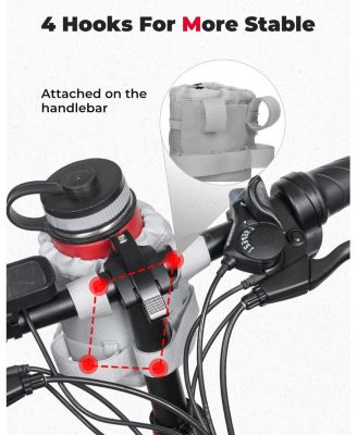 Держатель для велосипедного стакана KEMIMOTO, Держатель для велосипедной бутылки с водой на руль велосипеда, Держатель для велосипедных напитков с сетчатыми карманами, Сумка для телефона, Совместимый с дорожным велосипедом MTB, электронным велосипедом, са
