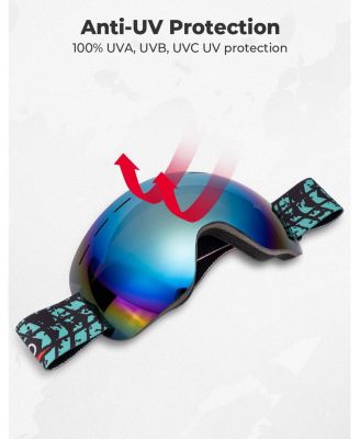 Dirt Bike Goggles - 4.4 Ounces Lightweight Frameless Broad Clear Vision UV Protection Motorcycle UTV Goggles for Men Women