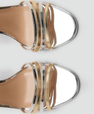 Women's Combined-Strap Heeled Sandals