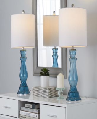 Bishop 25" Glass Table Lamp, Set of 2
