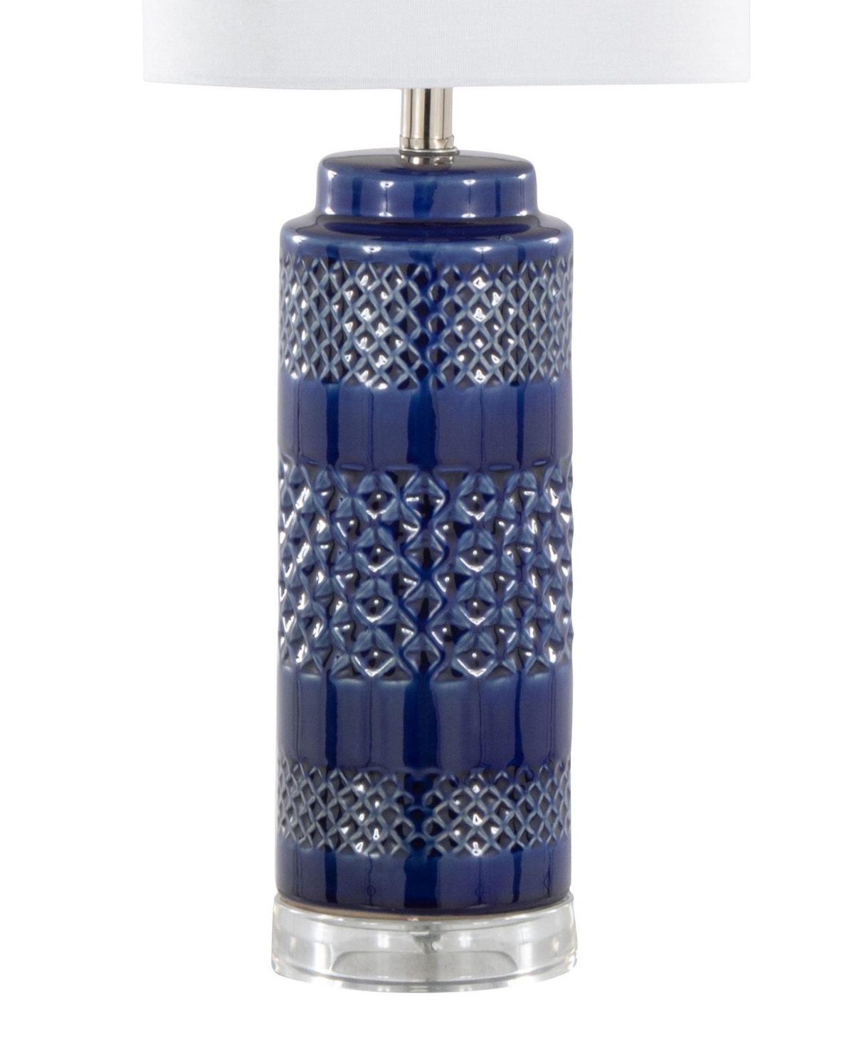 Lumisource Casa 21" Ceramic Table Lamp, Set Of 2 In Navy,white