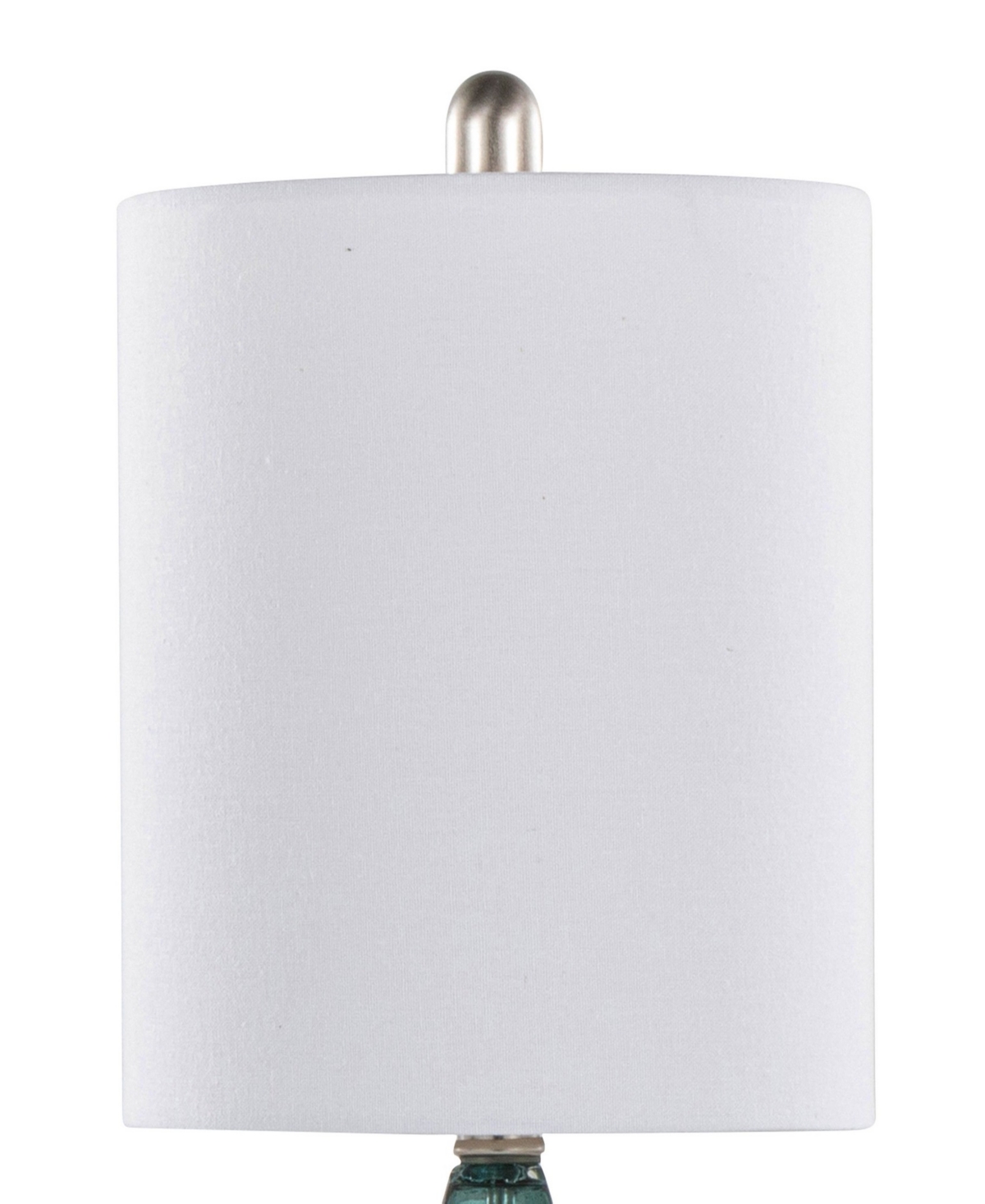 Lumisource Bottega 22" Glass Table Lamp, Set Of 2 In Sapphire Blue,white,silver